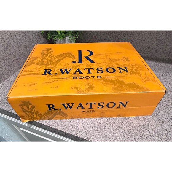 R. Watson Womens Western Cowboy Boots Sz 6 B Leather Embroidered Dark Cherry - Picture 11 of 11